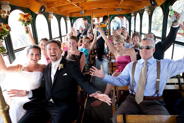 Book a wedding shuttle service