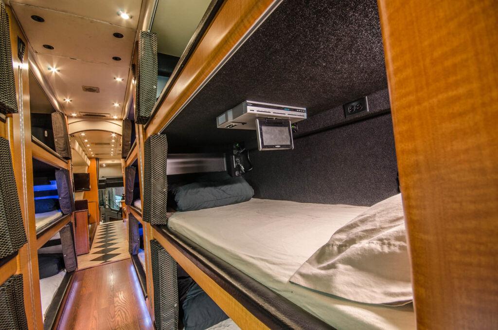 Sleeper bus rental for group travel